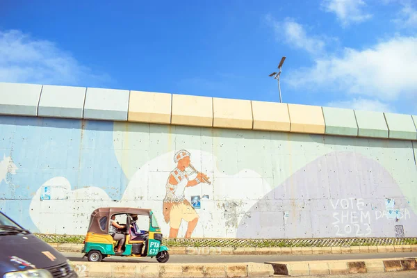 Abuja Νιγηρία Ιουνίου 2023 Προβολή Των Πολύχρωμων Τεχνικών Γκράφιτι Στον — Φωτογραφία Αρχείου