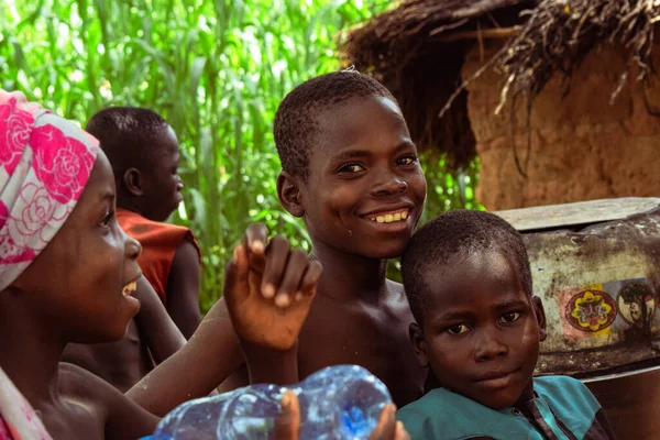 Opialu Estado Benue Nigéria Março 2021 Crianças Africanas Village — Fotografia de Stock