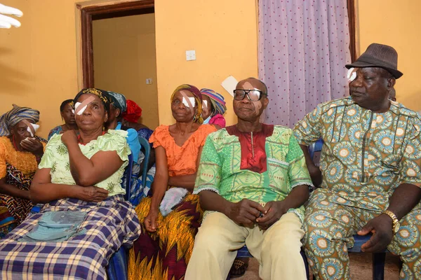 Abuja Nigeria Decembrie 2021 Persoanele Africane Vârstă Mijlocie Diagnosticate Cataractă — Fotografie, imagine de stoc
