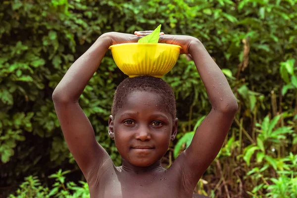 Abuja, Nigeria - April 1, 2023: Portrait of an African Child.