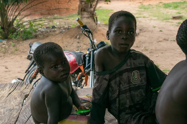 Opialu Benue State Nigeria March 2021 African Children Village — Stock Photo, Image