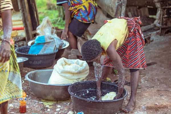 Опиалу Штат Бенуэ Марта 2021 Трудолюбивая Африканская Женщина Занимается Своей — стоковое фото