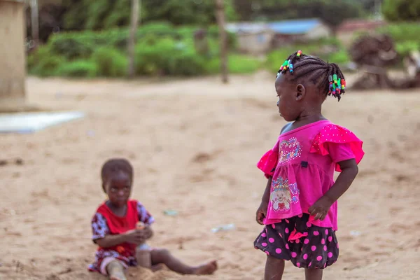 Штат Плато Нигерия Июня 2022 Года Портрет Африканских Детей Случайные — стоковое фото