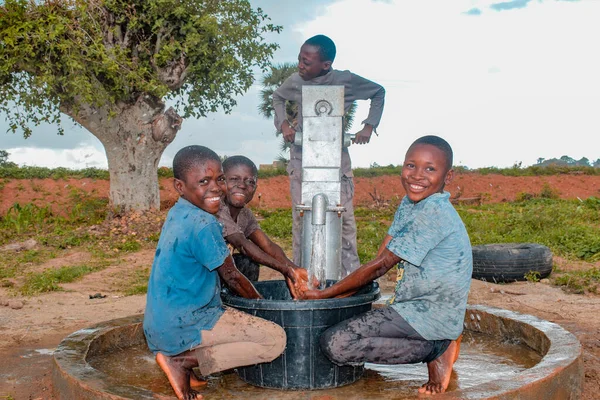 Abuja Nigeria Augustus 2021 Afrikaanse Kinderen Hebben Plezier Terwijl Plezier — Stockfoto
