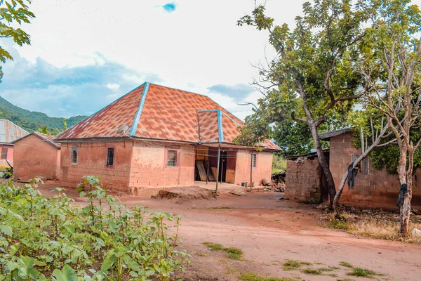 Opialu Benue State Nigeria März 2021 Typische Wohnstruktur Einem Afrikanischen — Stockfoto