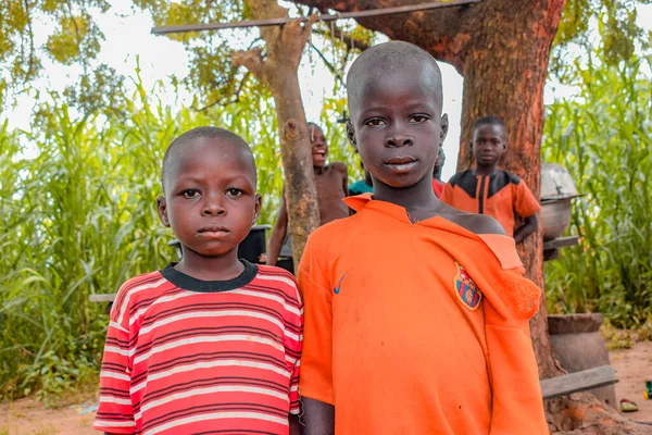 Opialu Benue State Febbraio 2022 Bambini Africani Che Divertono Fissare — Foto Stock