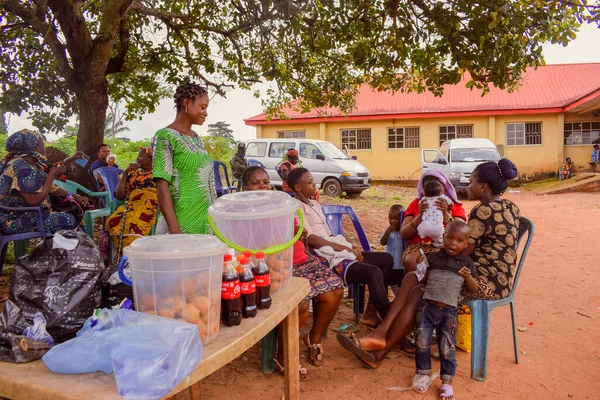 Abuja Nigeria Julio 2021 Sensibilización Comunitaria Sobre Covid Salud Higiene —  Fotos de Stock