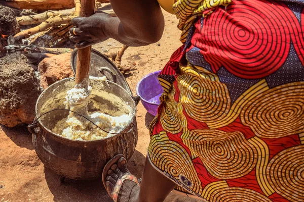 Opialu Benue State Nigeria Mars 2021 Hårt Arbetande Afrikansk Kvinna — Stockfoto