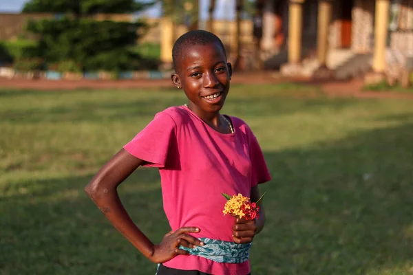 Abuja Nijerya Ekim 2022 Afrikalı Bir Çocuğun Portresi Afrikalı Çocuklarla — Stok fotoğraf