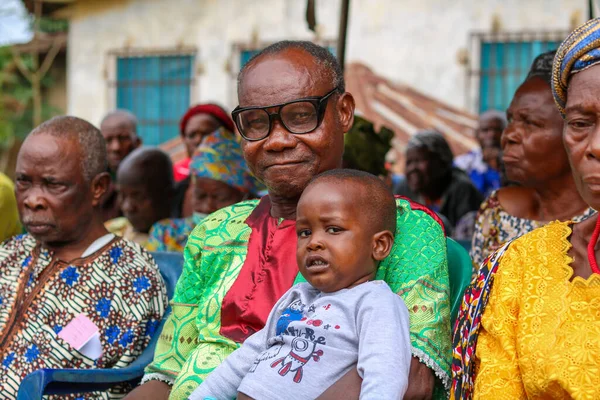 Aluu Port Harcourt Nigeria August 2021 Elderly African People Waiting — Stock Photo, Image