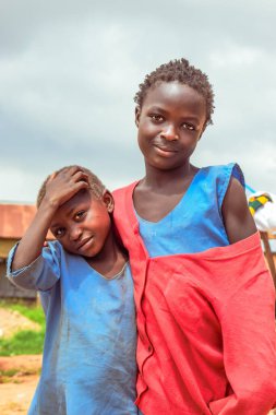 Abuja, Nigeria - June 5, 2022: Portrait of African Children. Random Candid Moments with African Children. Happy African Children