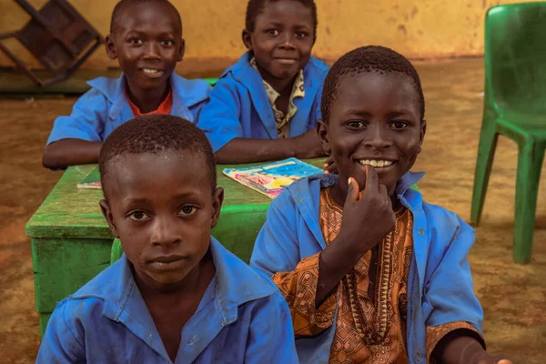 Абуджа Нигерия Июня 2022 Года Портрет Африканского Ребенка Обучающегося Сельской — стоковое фото