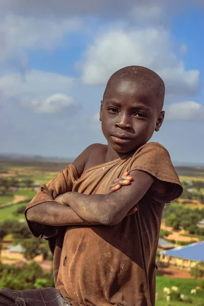 Plateau State Nigeria Juni 2022 Porträtt Ett Afrikanskt Barn Slumpmässiga — Stockfoto