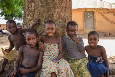 Abuja, Nigeria - June 5, 2022: Portrait of African Children. Random Candid Moments with African Children.