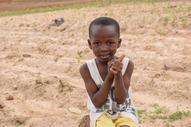 Lagos, Nijerya - 5 Eylül 2021: Afrikalı Bir Çocuğun Portresi