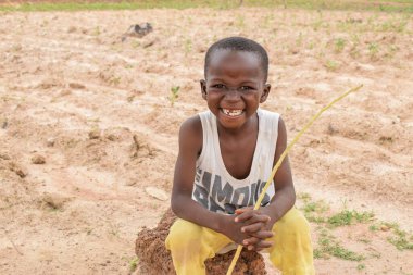 Lagos, Nijerya - 5 Eylül 2021: Afrikalı Bir Çocuğun Portresi