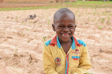 Lagos, Nijerya - 5 Eylül 2021: Afrikalı Bir Çocuğun Portresi