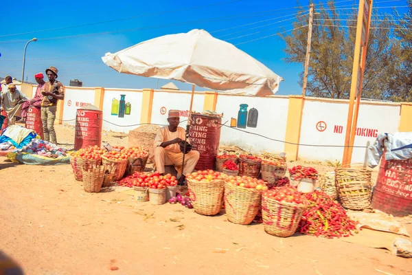 Abuja Nigeria Ottobre 2022 Comprare Vendere Mercato Africano Mercato Alimentare — Foto Stock