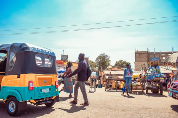 Абуджа Нигерия Октября 2022 Года Покупка Продажа Африканском Рынке Съедобный — стоковое фото