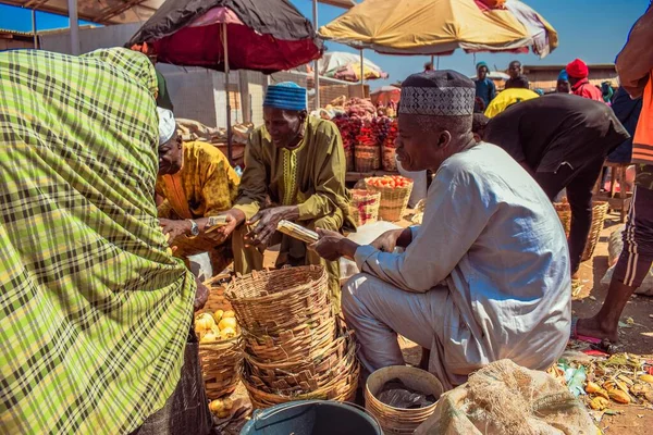 Abuja Nigeria Oktober 2022 Kaufen Und Verkaufen Auf Einem Afrikanischen — Stockfoto