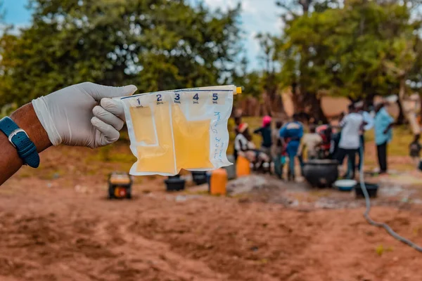 Yola Adamawa State Března 2021 Vodní Testovací Souprava Venkově Aquagenx — Stock fotografie