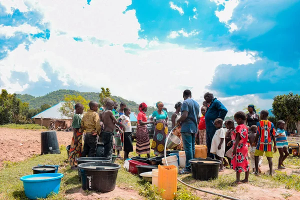 Abuja Nigeria September 2021 Water Pumping Test African Rural Community — 图库照片