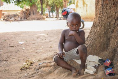 Karara, Nasarawa Devleti - 5 Mayıs 2021: Afrikalı Bir Çocuğun Portresi 