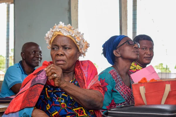 Karara Nasarawa State May 2021 Elderly African Senior People Sitting — Stock Photo, Image