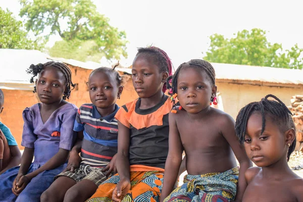 Opialu Benue State Nigeria March 2021 African Children Village — Stock Photo, Image