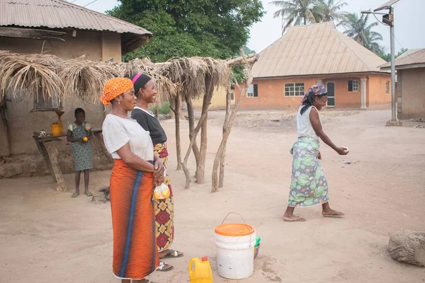 Opialu Benue State März 2021 Afrikanische Frauen Einem Dorf — Stockfoto