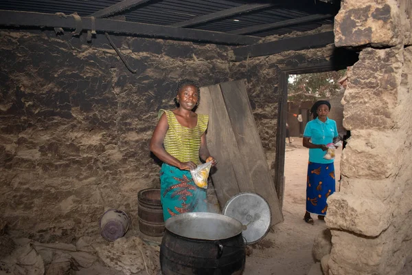 Opialu Benue State Mars 2021 Hårt Arbetande Afrikanska Kvinnor Engagerade — Stockfoto