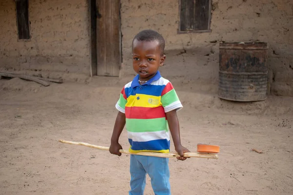 Opialu Benue State Nigeria March 2021 Portrait Cute African Kid — Stock Photo, Image