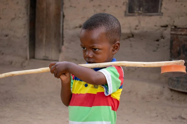 Opialu Estado Benue Nigeria Marzo 2021 Retrato Lindo Niño Africano — Foto de Stock