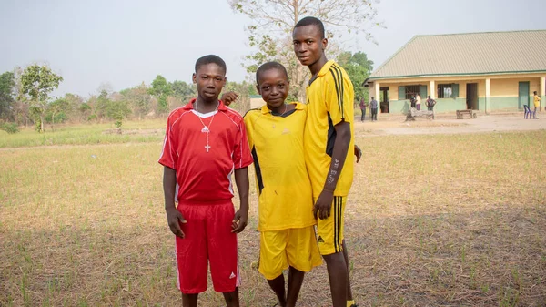 Opialu Benue State Nigérie Března 2021 Afričtí Teenageři Pestrém Sportovním — Stock fotografie