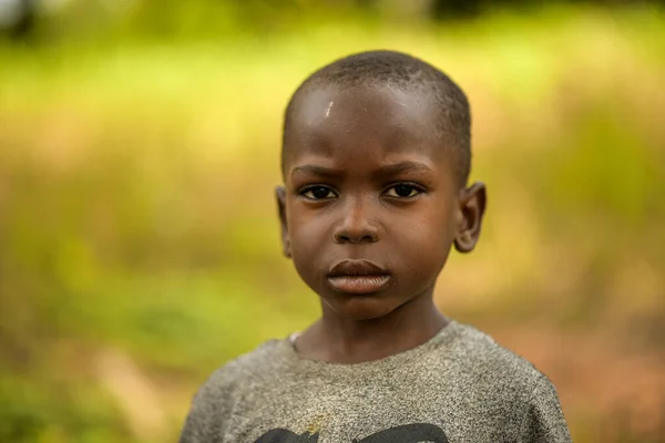 Abuja Nigérie Červen 2023 Portrét Afrického Dítěte Náhodné Upřímné Momenty — Stock fotografie