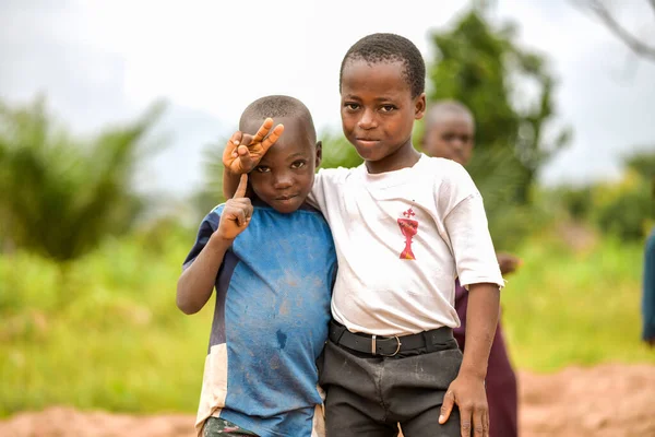 Abuja Nigeria Czerwiec 2023 Portret Afrykańskich Dzieci Losowe Szczere Chwile — Zdjęcie stockowe