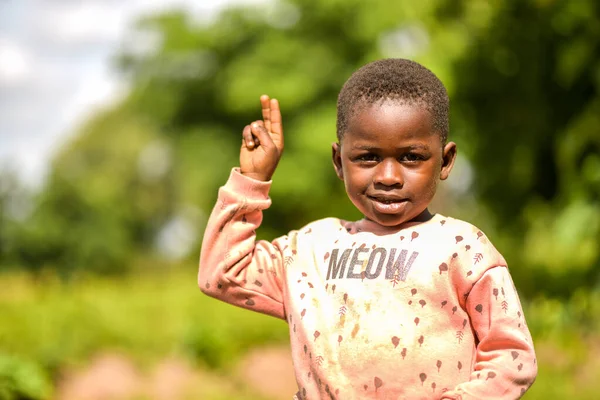 Abuja Nigeria Czerwiec 2023 Portret Dziecka Afrykańskiego Losowe Szczere Chwile — Zdjęcie stockowe