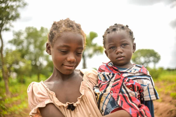 Abuja Nigérie Červen 2023 Portrét Afrických Dětí Náhodné Upřímné Momenty — Stock fotografie