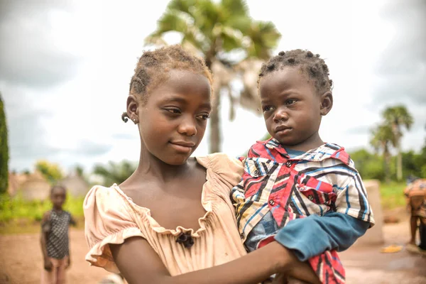 Abuja Nigeria Junio 2023 Retrato Niños Africanos Momentos Francos Azar —  Fotos de Stock