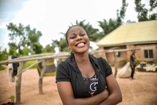 Abuja Nigeria June 2023 Happy Smiling African Woman Village — Stock Photo, Image