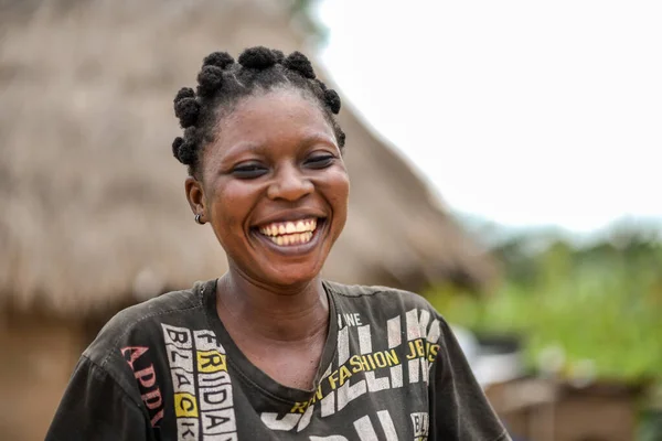 stock image Abuja Nigeria - June 20, 2023: African Woman with Plated Hair