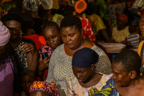 Abuja Nigeria Circa August 2023 Africans Waiting Queue Medical Care — Stock Photo, Image