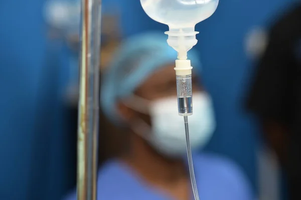 Abuja Nigéria Juillet 2023 Chirurgien Africain Flou Salle Opération Perfusion Images De Stock Libres De Droits
