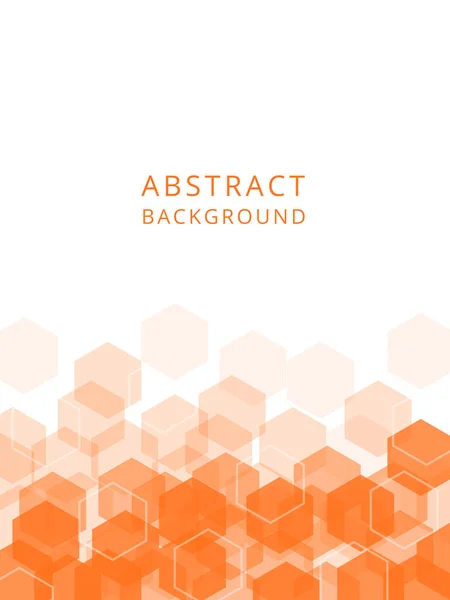 オレンジの抽象的な背景と多角形のパターンバナーカバーウェブ — ストックベクタ
