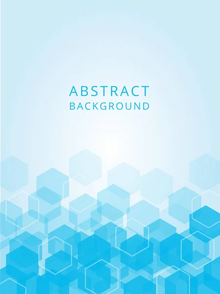 青の抽象的な背景と多角形のパターンバナーカバーウェブ — ストックベクタ