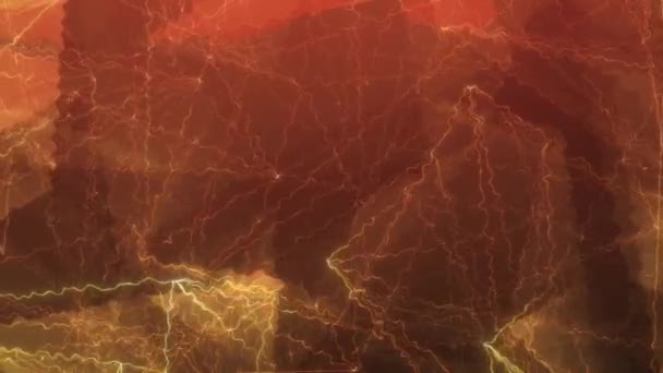 Plexus Doré Scintillant Forme Particule Déformée Fond Graphique Néon Futuriste — Video