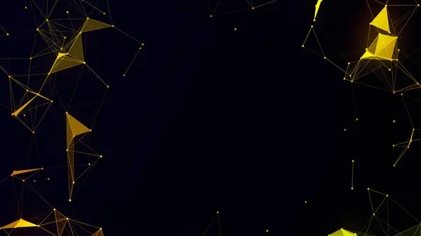 Soyut lüks pleksus çizgileri, noktalar, üçgenler. Donanma mavi altın iş sunumları. Gelecekçi, teknoloji, dijital, modern ağ, ödüller, ekran koruyucu, arkaplan