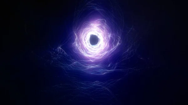 Sci-Fi Purple Light Energy Tunnel Background. 3D tunnel light streaks effect Digital, futuristic, particles, VJ, neon, visual, technology, wormhole