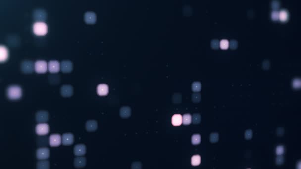Abstracte Halftoon Mozaïek Achtergrond Van Blauwe Stippen Roze Vierkanten Voor — Stockvideo
