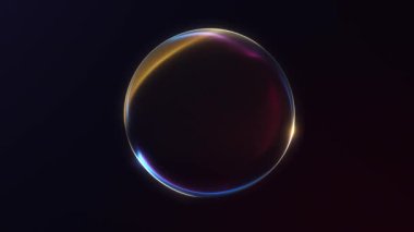 Mavi kırmızı parçacık dalgalanmalı kademeli altın sıvı enerji küresi. İş sunumu için sihirli parlak neon küre. Minimalist bilim kurgu fütüristik trend soyut arka planı. 4k 60fps döngülü dünya.
